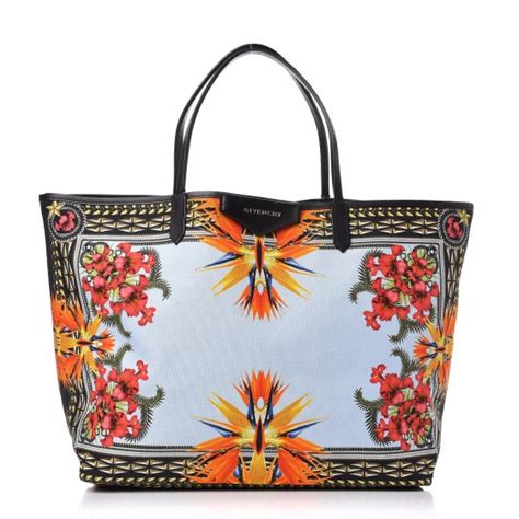 givenchy birds of paradise tote|GIVENCHY Canvas Calfskin Birds of Paradise Print Antigona .